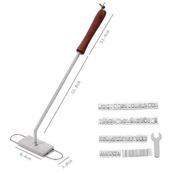 BBQ branding iron with changeable letters