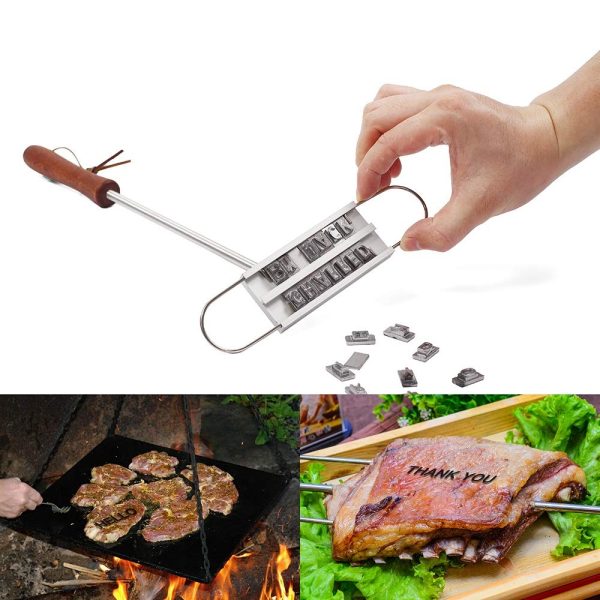 BBQ branding iron with changeable letters