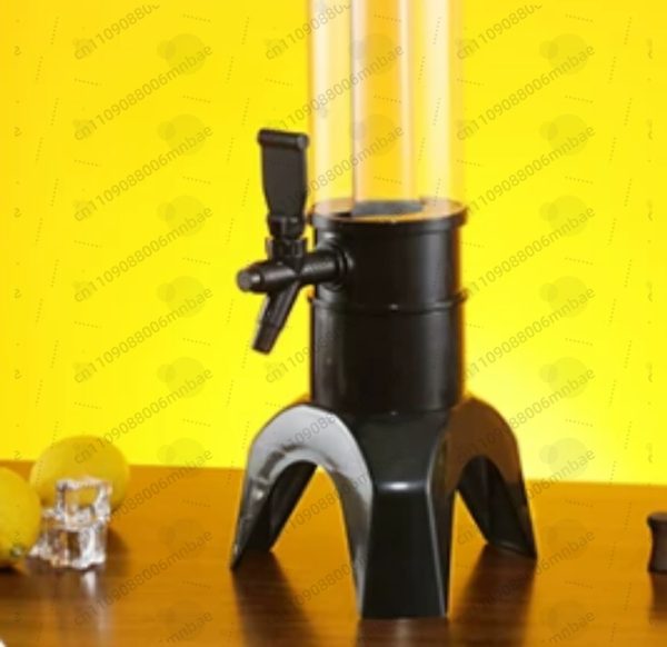 Three litre beer tower dispenser with tap