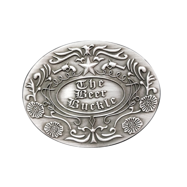 The beer buckle front engraving