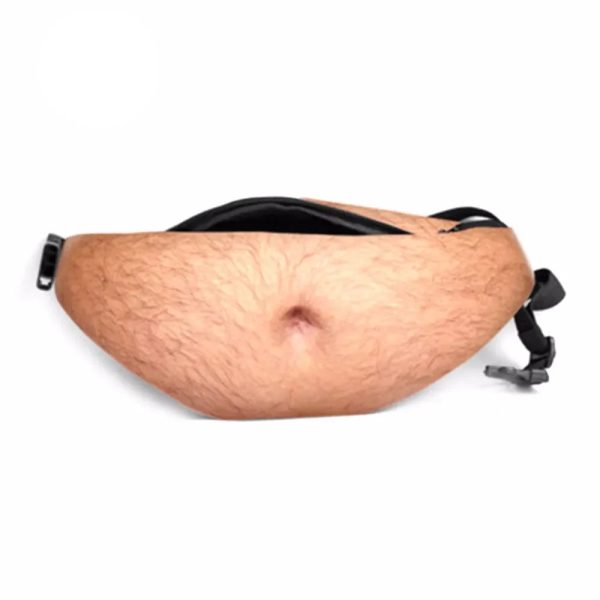 Beer Belly Bag – the Hairy belly, a bum bag that looks like a bare stomach