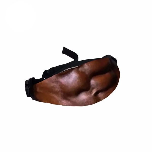 Beer Belly Bag – the Sixpack (Black) belly, a bum bag that looks like a bare stomach