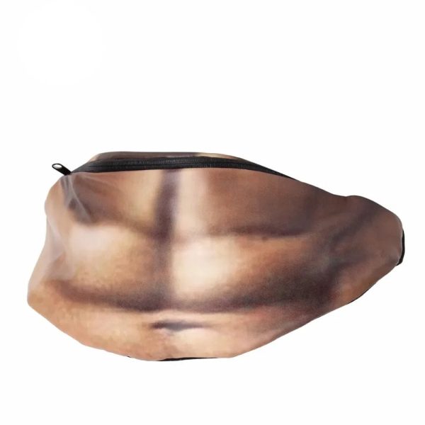 Beer Belly Bag – the Sixpack (Brown) belly, a bum bag that looks like a bare stomach