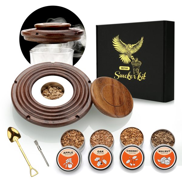 Cocktail smoker kit with wood chips