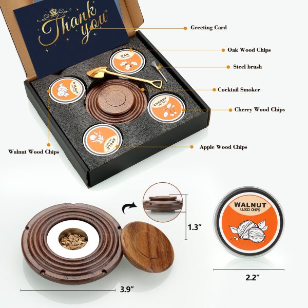 Cocktail smoker kit with wood chips