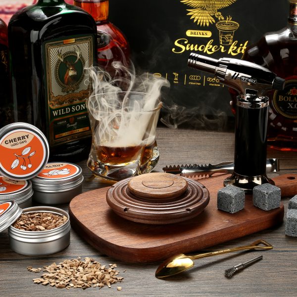 Cocktail smoker kit with wood chips