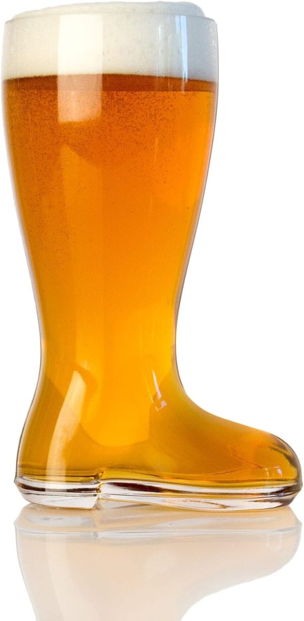 One litre glass beer boot