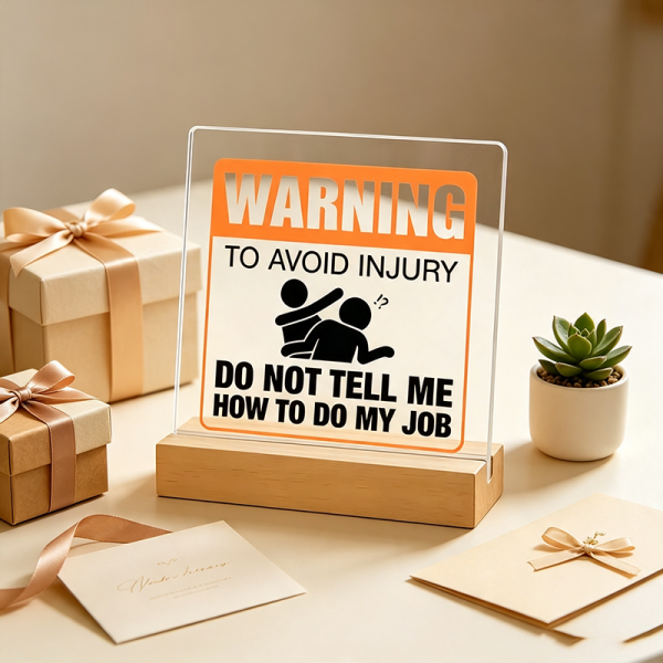 The warning sign as a gift