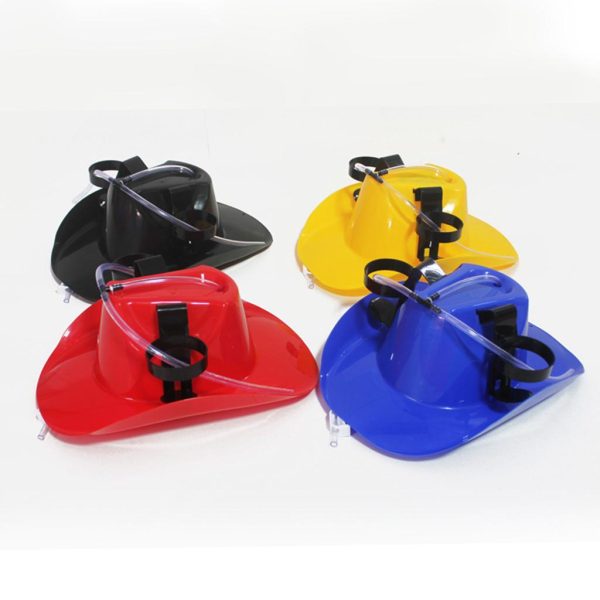 Drinking helmet with two can holders