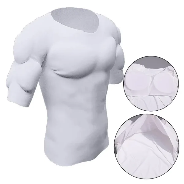 Padded fake muscle undershirt