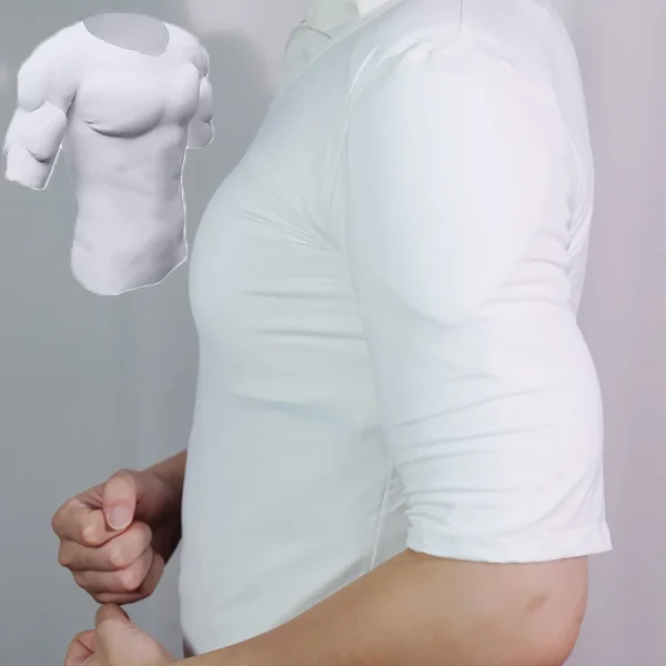 Padded fake muscle undershirt