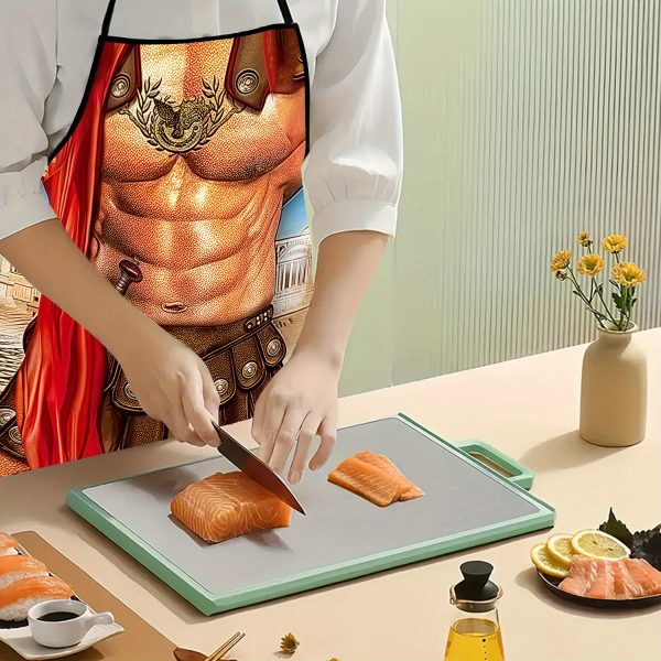 Gladiator print kitchen apron