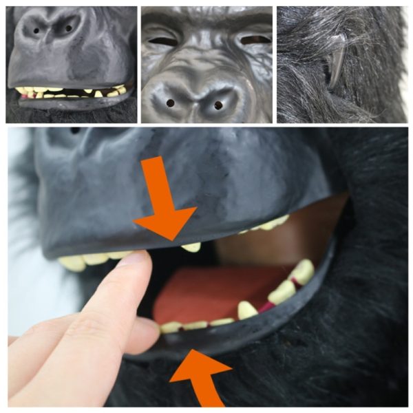 Realistic latex gorilla head mask
