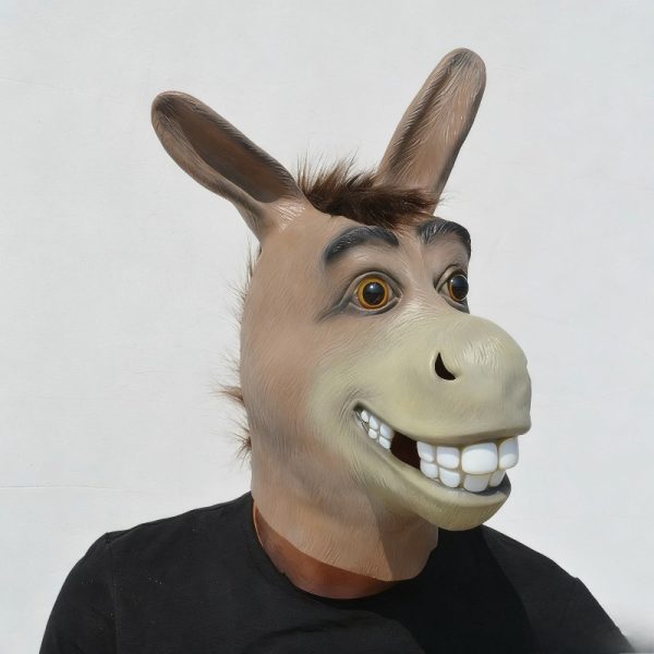 Latex donkey head mask