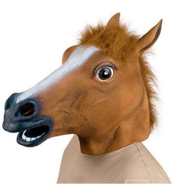 Latex horse head mask