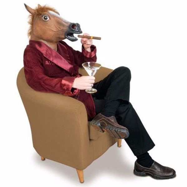 Latex horse head mask