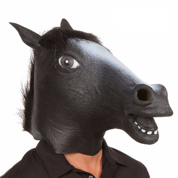 Latex horse head mask