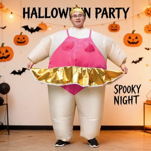 Inflatable sumo ballerina costume
