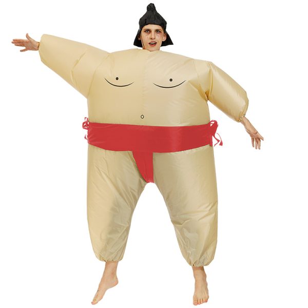Inflatable sumo wrestler costume
