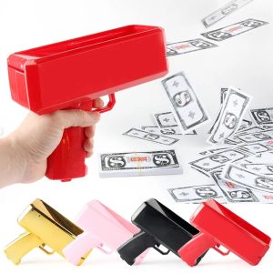 Money gun firing prop banknotes