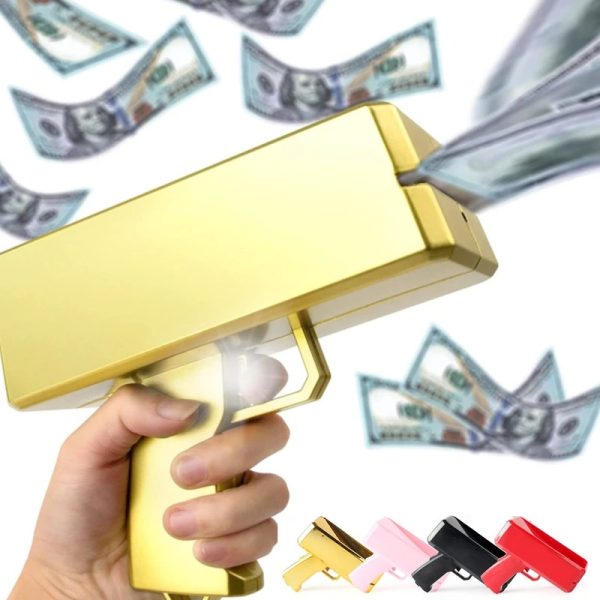 Money gun firing prop banknotes