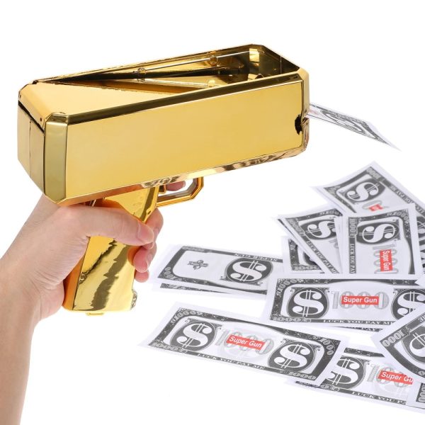 Money gun firing prop banknotes