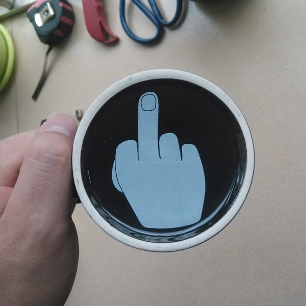 The bottom of the Have a Nice Day mug