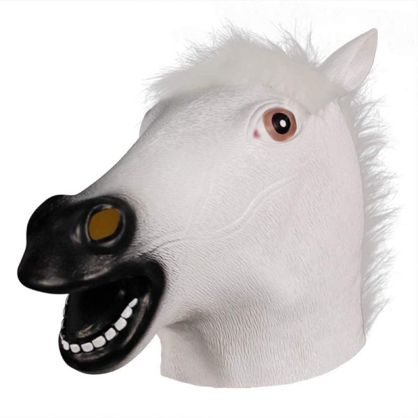 Latex rainbow unicorn mask