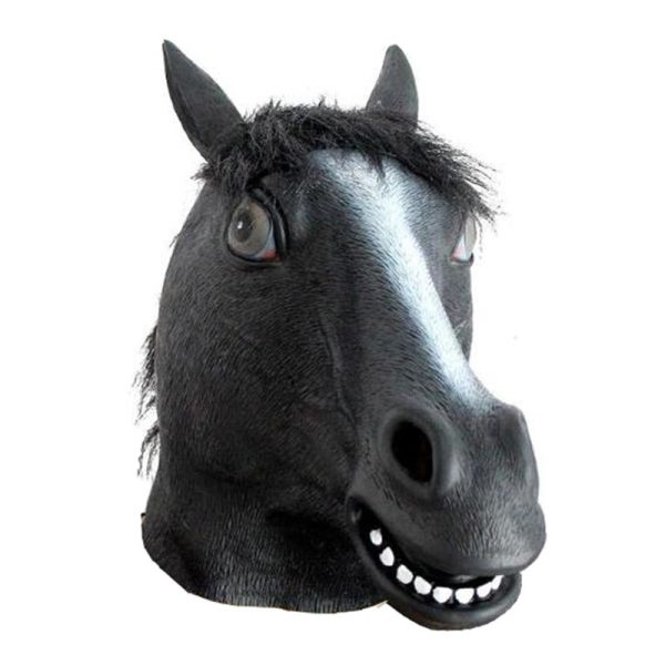 Latex rainbow unicorn mask