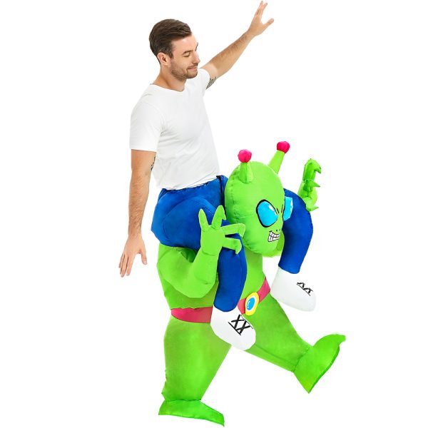 Inflatable ride-on alien costume