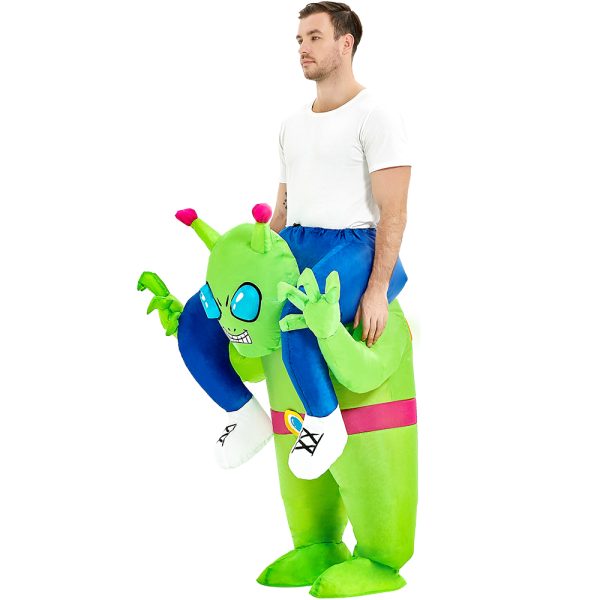 Inflatable ride-on alien costume