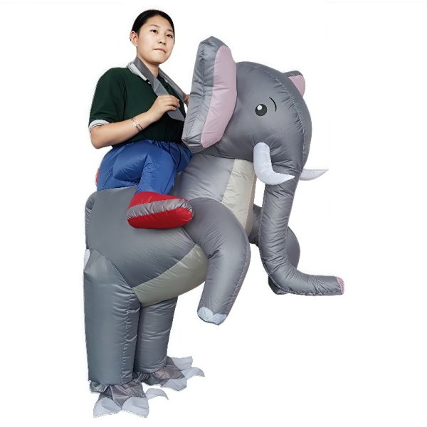 Inflatable ride-on elephant costume