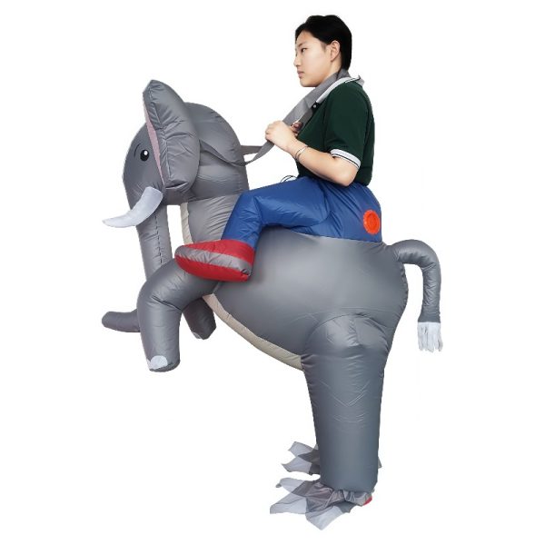 Inflatable ride-on elephant costume