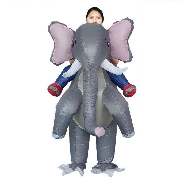 Inflatable ride-on elephant costume