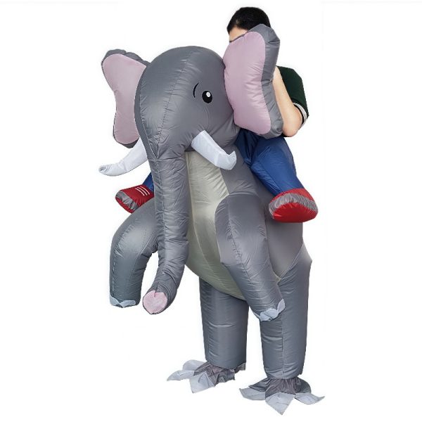 Inflatable ride-on elephant costume