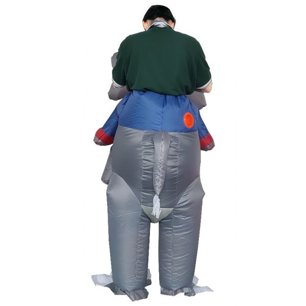 Inflatable ride-on elephant costume