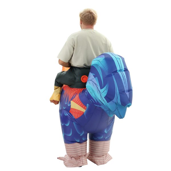 Inflatable ride-on rooster costume