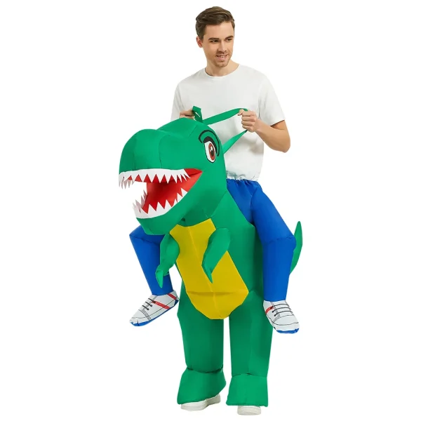 Inflatable ride-on T-Rex costume
