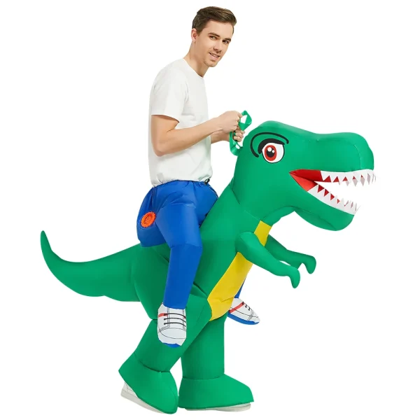 Inflatable ride-on T-Rex costume