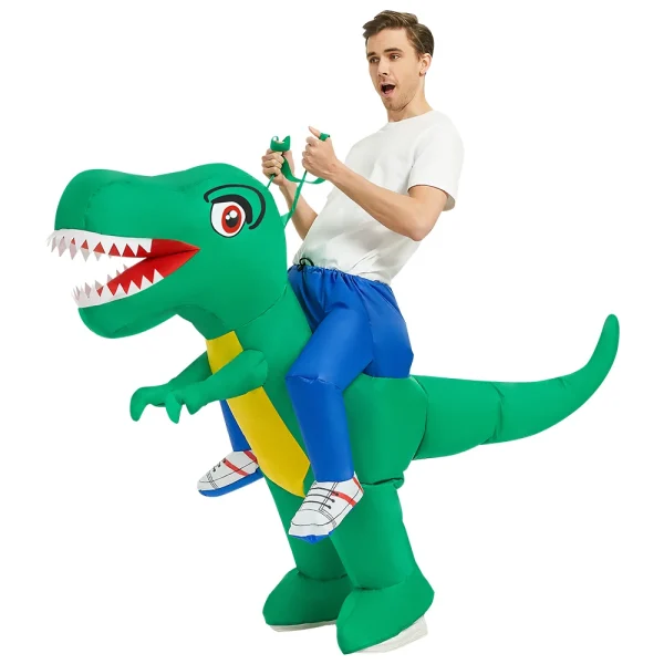 Inflatable ride-on T-Rex costume