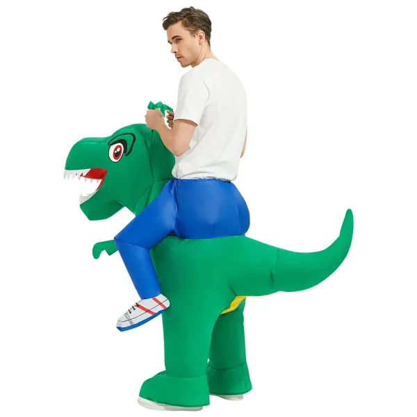 Inflatable ride-on T-Rex costume