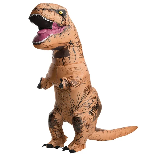 The inflatable T-Rex costume standing