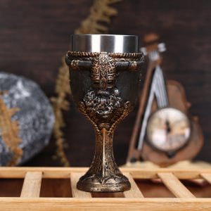 Viking skull goblet with stainless interior