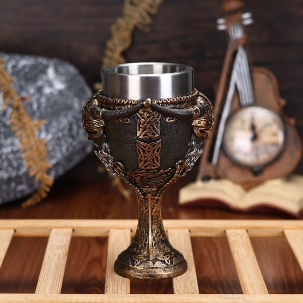 Viking skull goblet with stainless interior