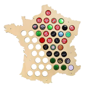 Beer Cap Map Shadow Box Collector