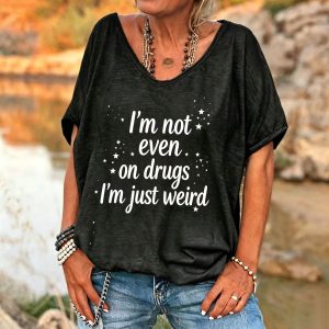 I'm Just Weird V-Neck Tee