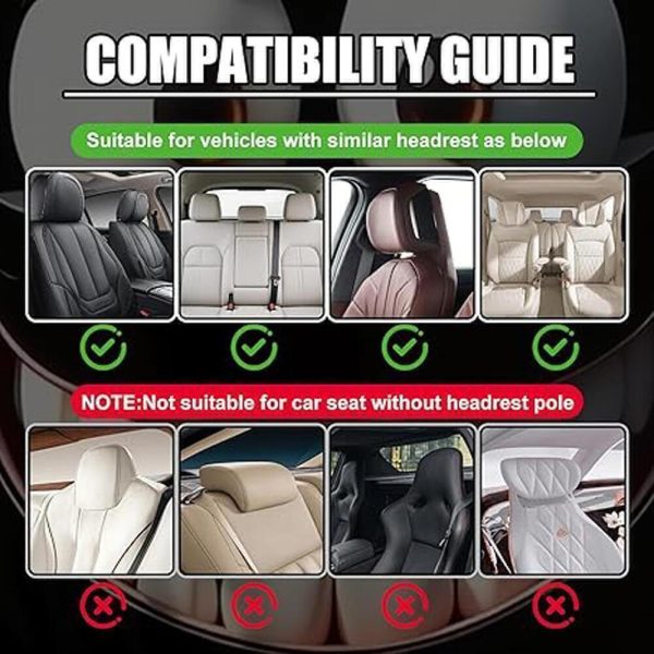 Fits most car headrests with a post