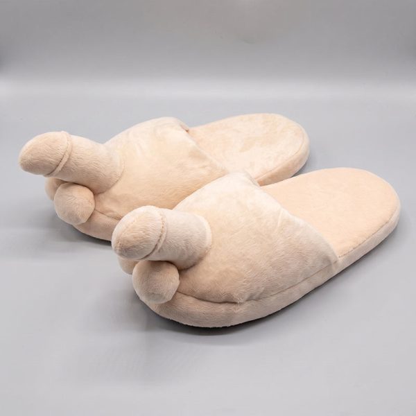 Plush slippers shaped like giant fists