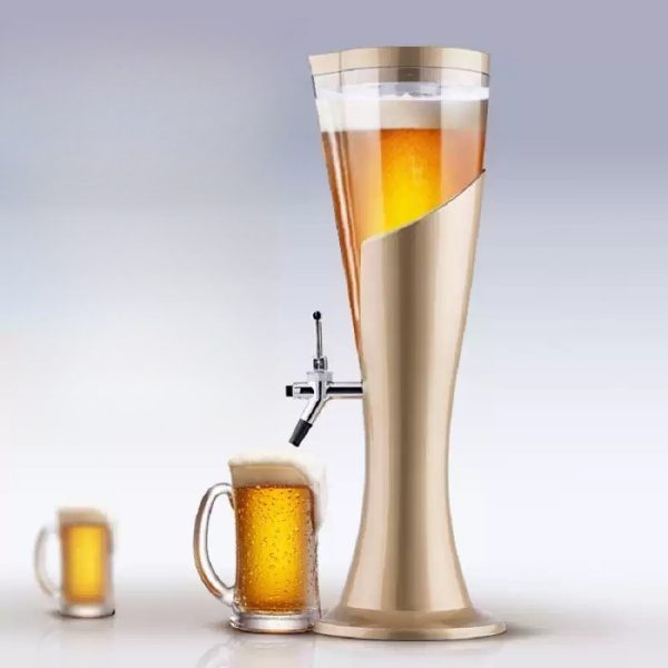 Beer cannon tower with beer mug