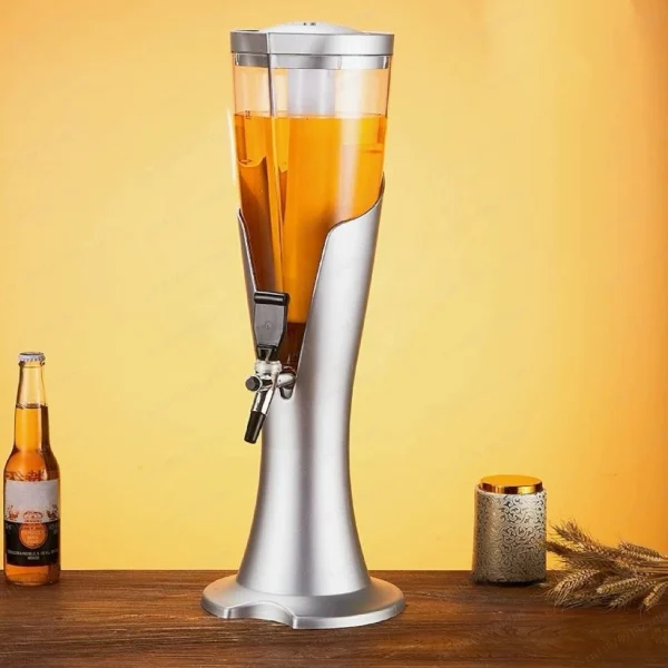 LED beer cannon tower on bar table